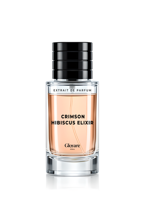 Flacon de l’extrait de parfum Crimson Hibiscus Elixir par Gloyare
